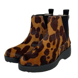 LOUISE ET CIE Nordstrom Ankle Boots Zagreb Calf Hair Animal Print Leopard 6.5